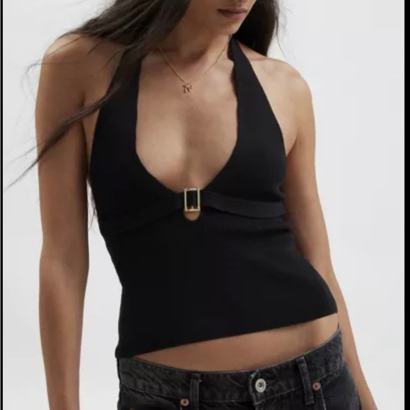 NWT Urban Outfitters|| Silence + Noise Rennie Belted Halter Sweater Size Medium - Picture 1 of 5